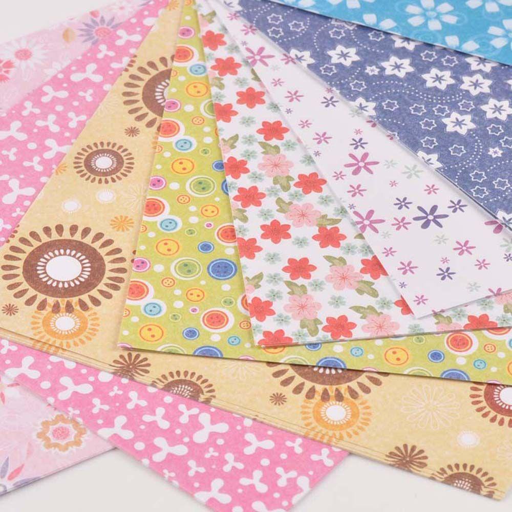 CLEOES Giấy Gấp Origami Hình Vuông Họa Tiết Hoa Hoạt Hình Trang Trí Sổ Tay Cho Bé