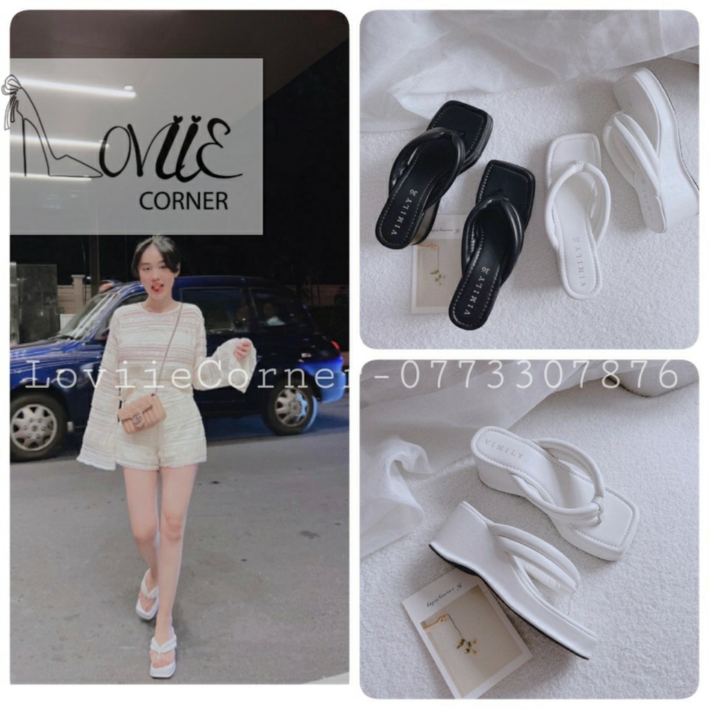 XUỒNG NỮ LOVIIECORNER - DÉP BÁNH MÌ QUAI NHÚN - DÉP LÊ QUAI NGANG BÈO - XUỒNG ĐẾ BẰNG XỎ NGÓN - D220403 D220455