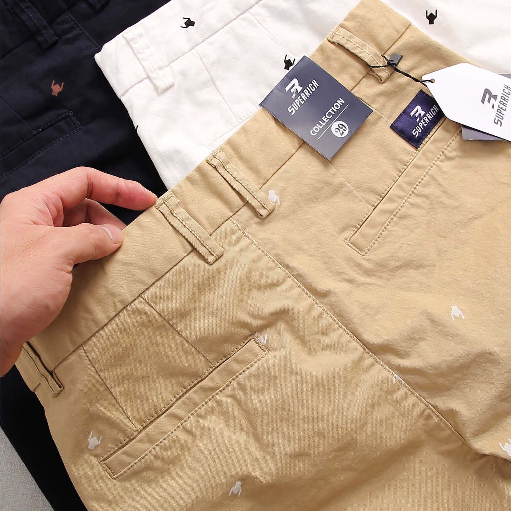 Quần Short Kaki Nam, Quần Kaki Nam Hàng Chính Hãng Chất Vải Chính Phẩm Co Giãn Thời Trang SUPER RICH Lịch Lãm Sang Trọng