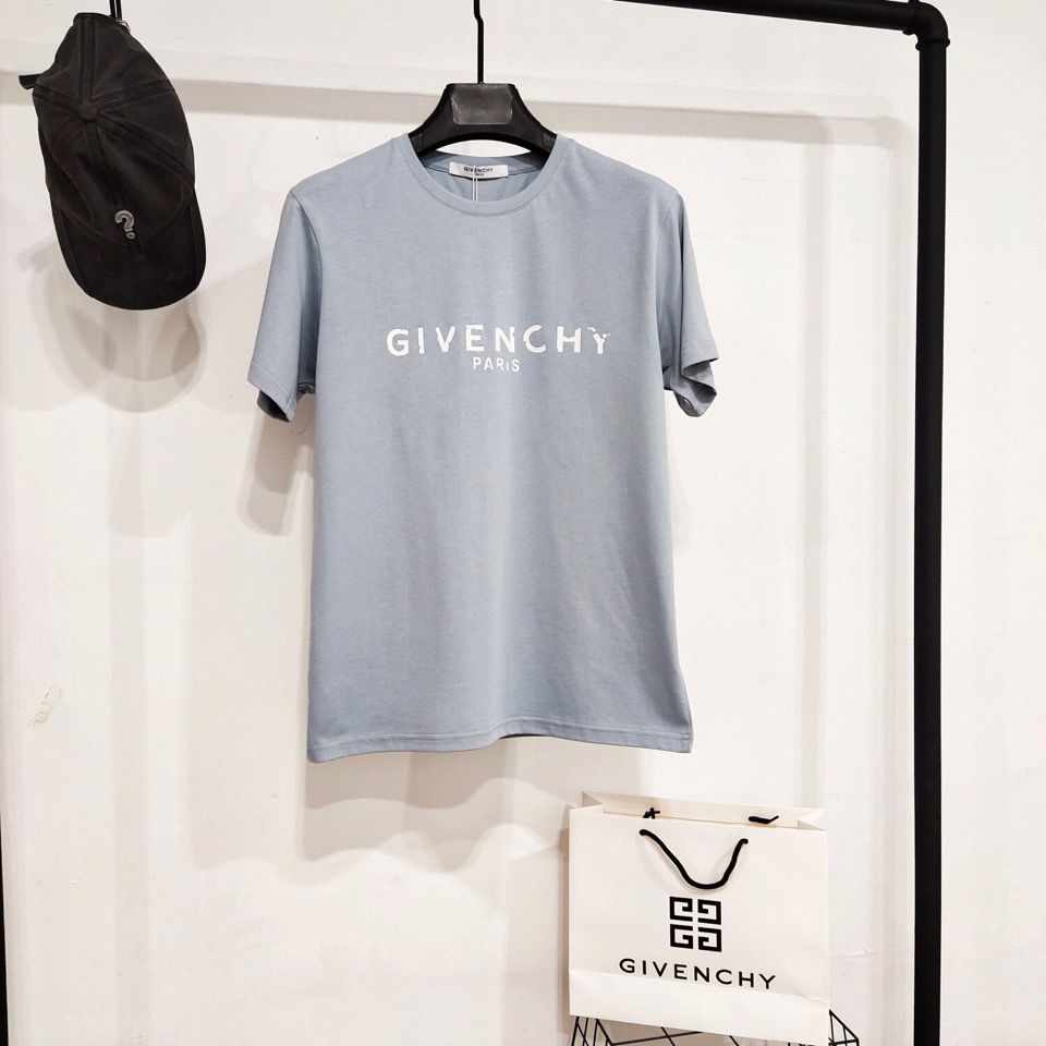 Áo Thun Ngắn Tay In Chữ Givenchy Cổ Điển Thời Trang Cho Nam Nữ