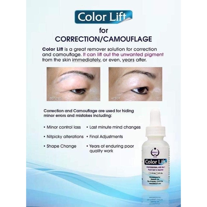Xoá colorlift chuẩn Chínnh Hãng