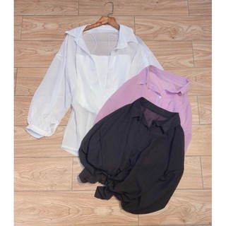 ÁO SƠMI VOAN FORM RỘNG (inbox màu)