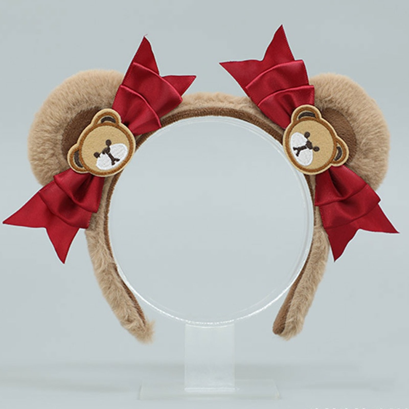 Flgo Băng Đô Cài Tóc Hình Tai Gấu Dễ Thương