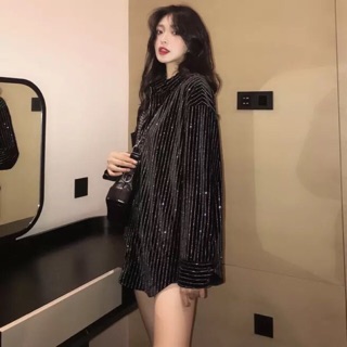 ÁO SƠ MI FORM RỘNG KIM TUYẾN