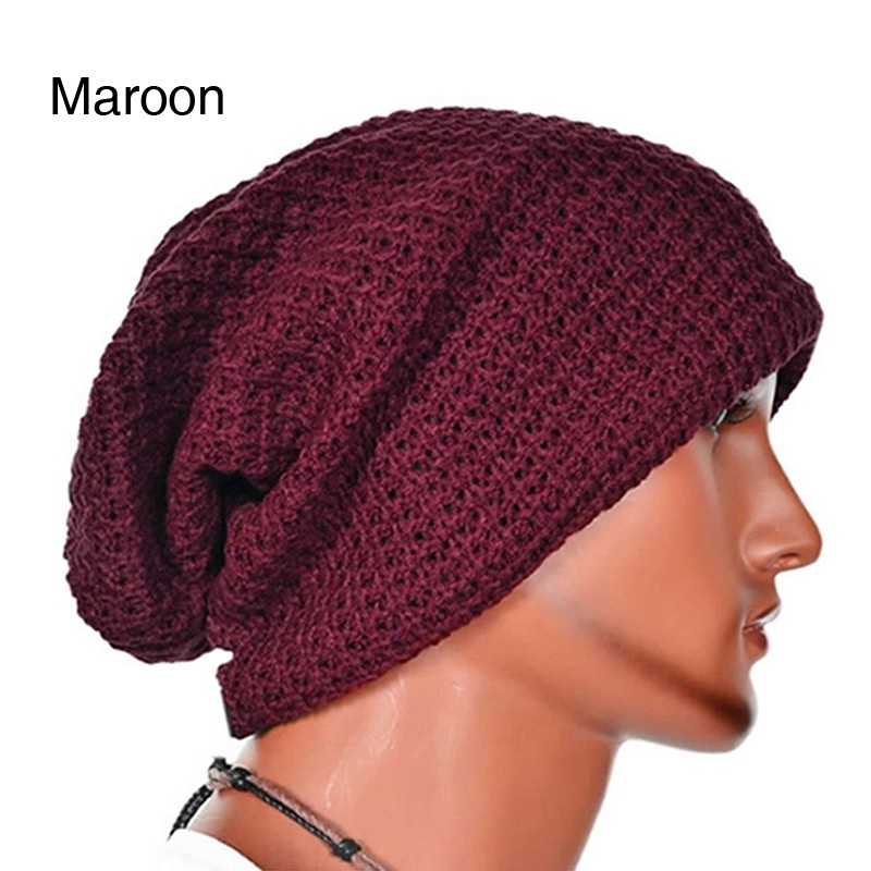 Mũ len beanie chóp thụng cho nam và nữ