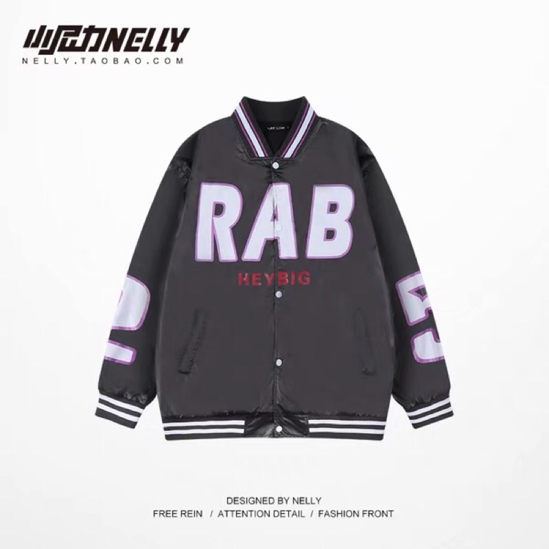 Áo khoác nelly sale (có sẵn) viền tím rab