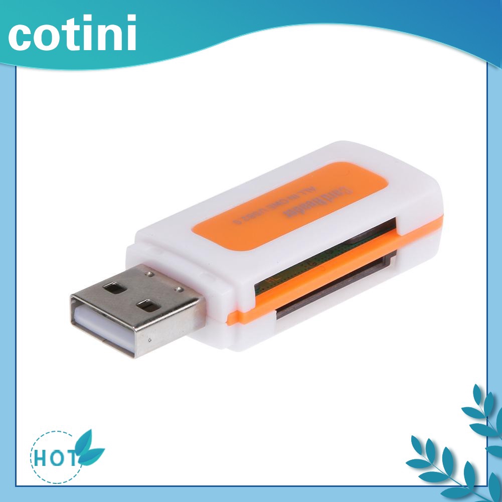 Đầu đọc thẻ nhớ Mini USB2.0 với 4 khe cho thẻ SD/MMC TF MS M2