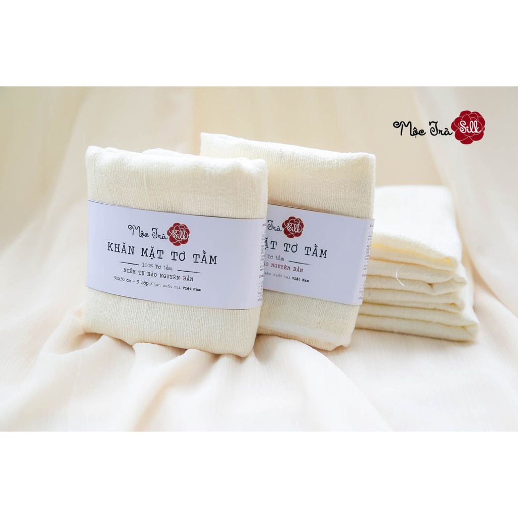 Mộc Trà Silk| Khăn Tắm Tơ Tằm Lớn 2 Lớp 80x140cm