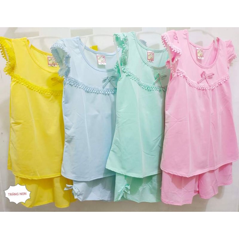 Bộ quần áo thun lạnh cánh tiên dễ thương cho bé gái. Đồ bộ bé gái