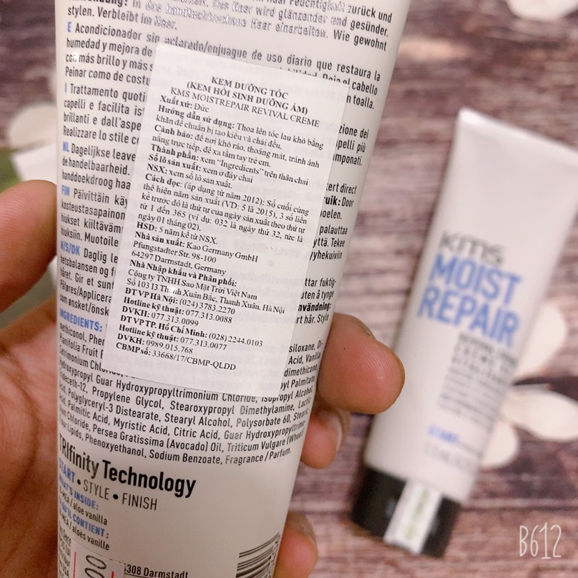 Kem dưỡng tóc hoặc kem xả khô KMS Goldwell Moist Repair Revival CREME 125ml