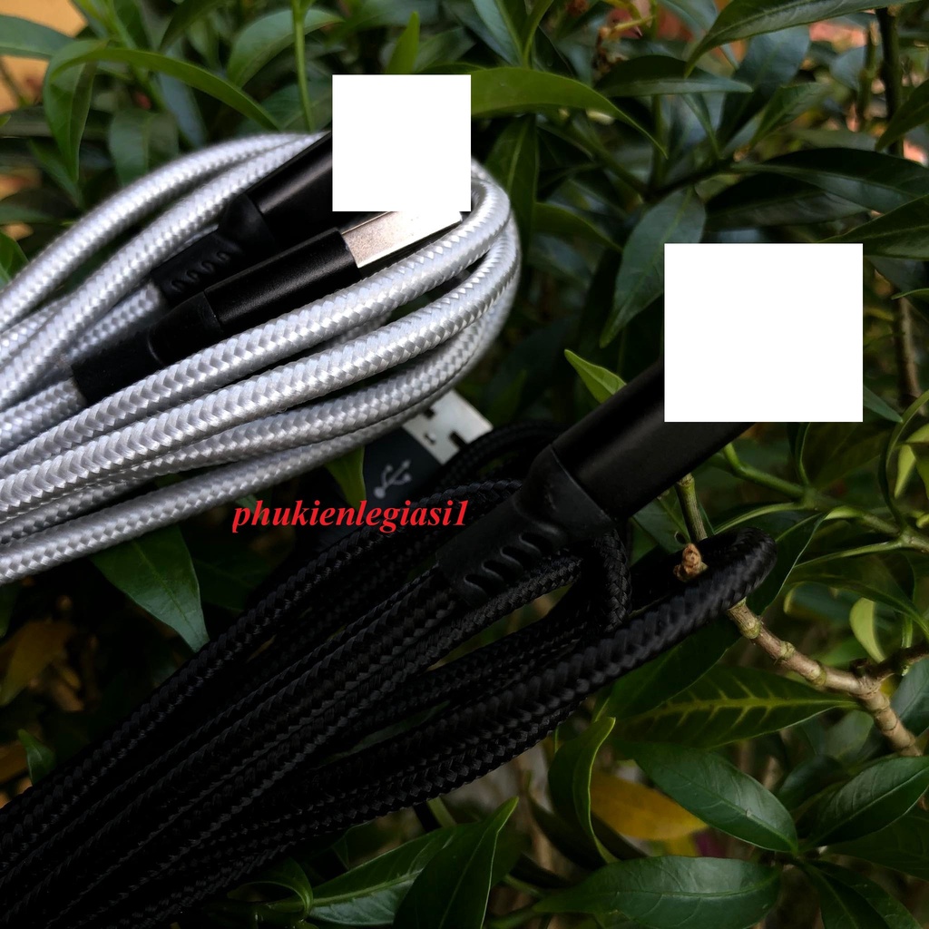 (Xài ổn) Cáp sạc dây dù 1M 2M 3M cho các dòng máy chân Ainiing