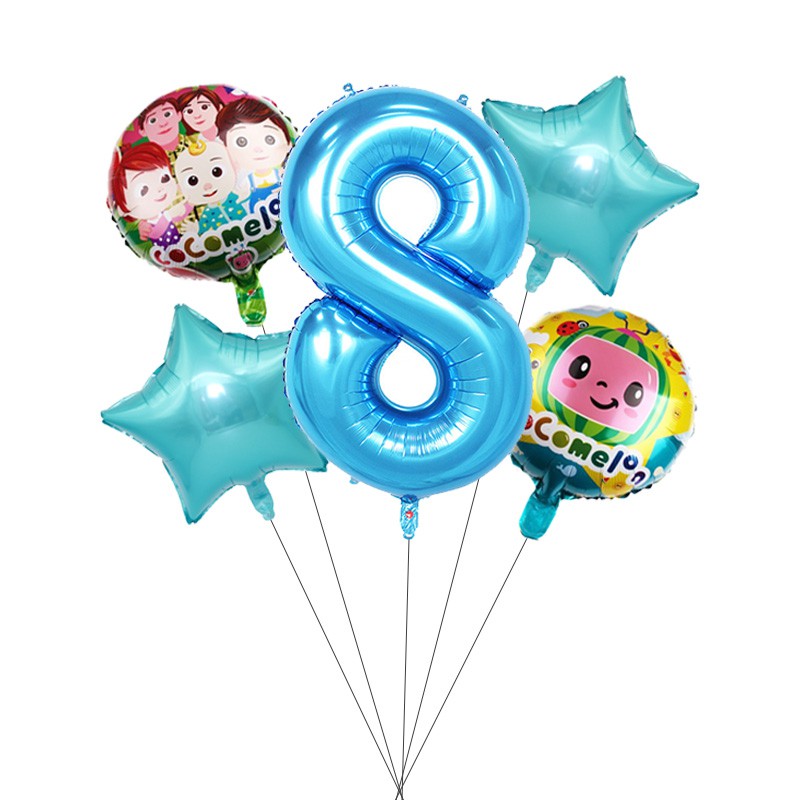 Set 6 Bong Bóng Lá Nhôm Trang Trí Tiệc Sinh Nhật Cho Bé
