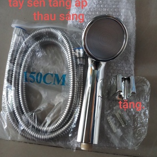 Bộ tay sen tắm tăng áp và dây sen tặng kèm cài và ốc vít