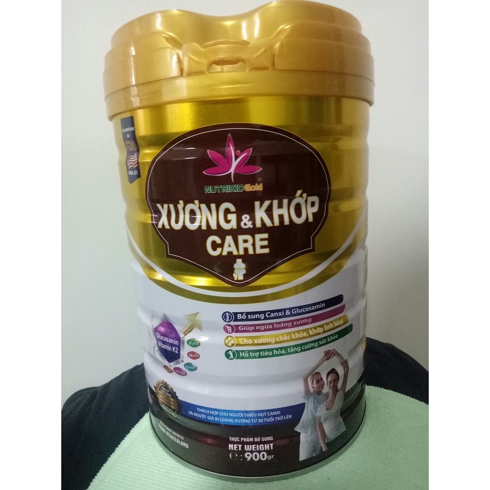 Sữa Xương khớp Nutrikidgold Care 900g bổ sung canxi - glucosamin giúp xương chắc, khớp khỏe, ngừa loãng xương,