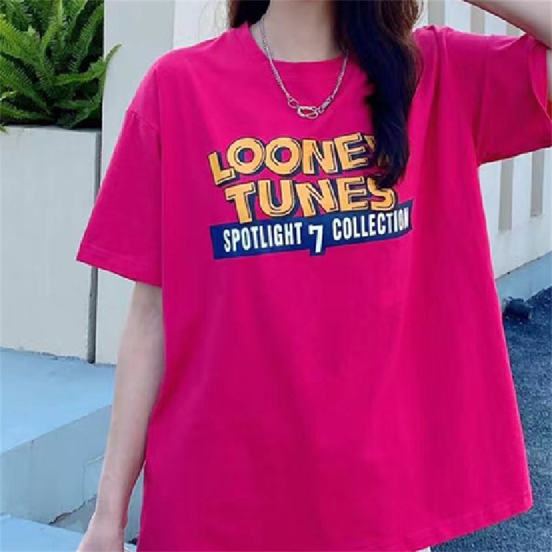 NRVP Áo Thun Cotton Tay Ngắn Cổ Tròn Màu Trơn Thời Trang Dành Cho Nữ