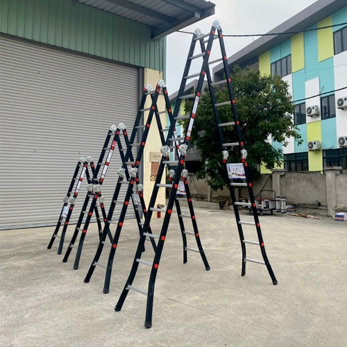 Thang Nhôm Gấp 4 Khúc 4 Bậc Nikawa Chân Choãi NKG-44C