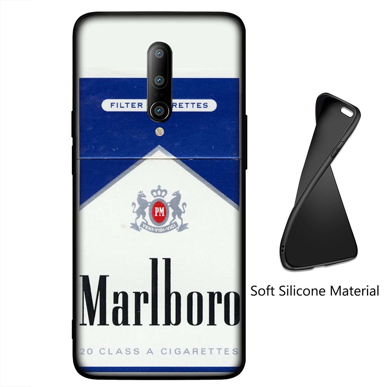 Samsung Galaxy A9 A8 A7 A6 Plus J8 2018 + A21S A70 M20 A6+ A8+ 6Plus Casing Soft Silicone H68 marlboro logo Phone Case