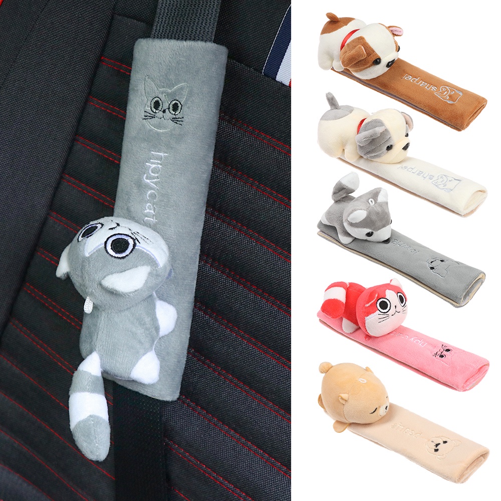 Đệm Bọc Dây Đai An Toàn Xe Hơi Họa Tiết Hoạt Hình Dễ Thương Sự Bảo Vệ