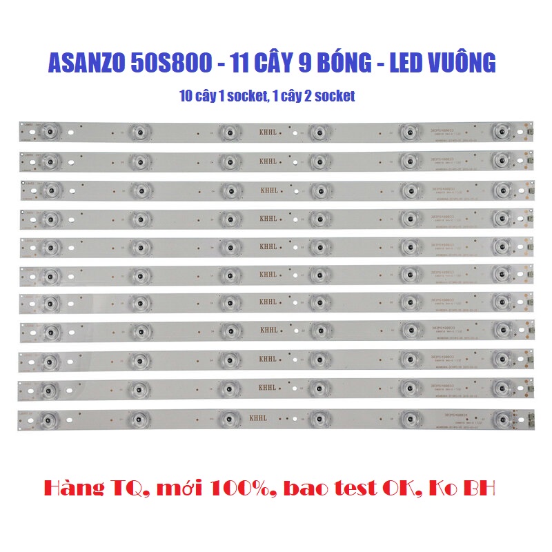 Asanzo 50S800 - Bộ 11 thanh 6 led cho Tivi Asanzo 50 inch và các dòng tương tự (chỉ bán cho thợ Tivi)