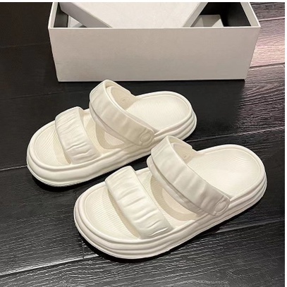 Dép sandals nữ GIAYNICE đế bánh mì quai nhún đế cao siêu nhẹ dành cho học sinh
