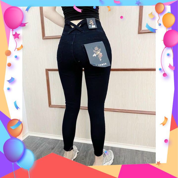 Quần Jean Nữ Cạp  Chất Co Giãn, Không Xù, Không Bai Màu Dáng Ôm Body, Hit Hót Thời Trang Phong Cách tp_shop_87 ms8005