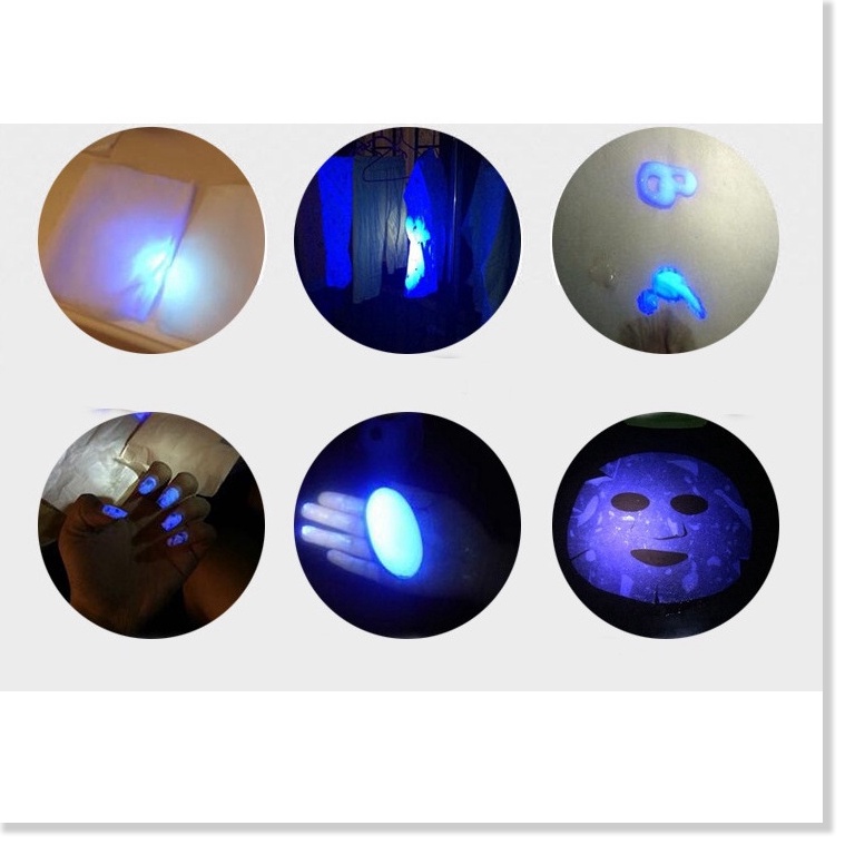 Đèn Tia Cực Tím UV Led Q5 Bước Sóng 365nm Soi Đá Sấy Keo Uv, Soi Tiền ,Soi Cavet Kèm Pin .Uy Tín - Chất Lượng - Gi