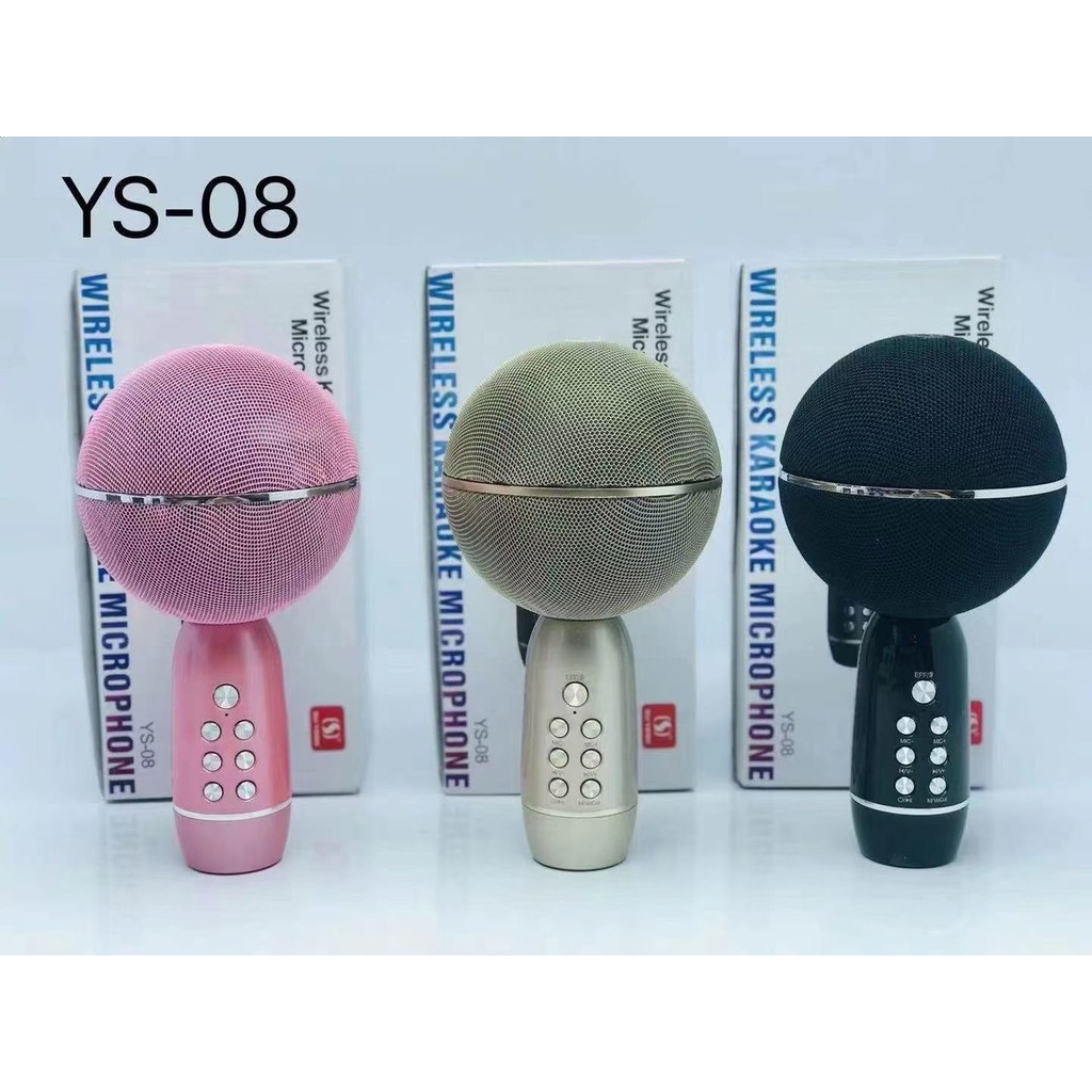 Micro hát karaoke bluetooth YS-08(màu hồng)