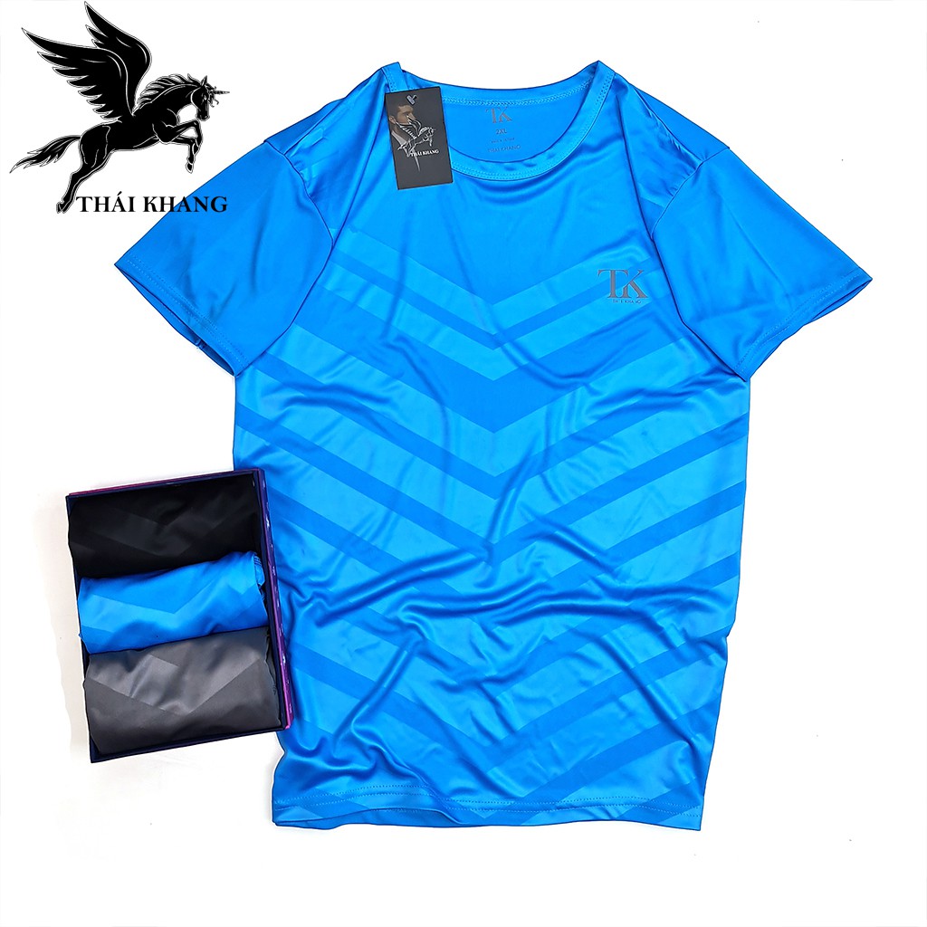 Áo thun thể thao nam cổ tròn THUN LẠNH co dãn 4 chiều loại áo thể thao nam vân dập TT1 | BigBuy360 - bigbuy360.vn
