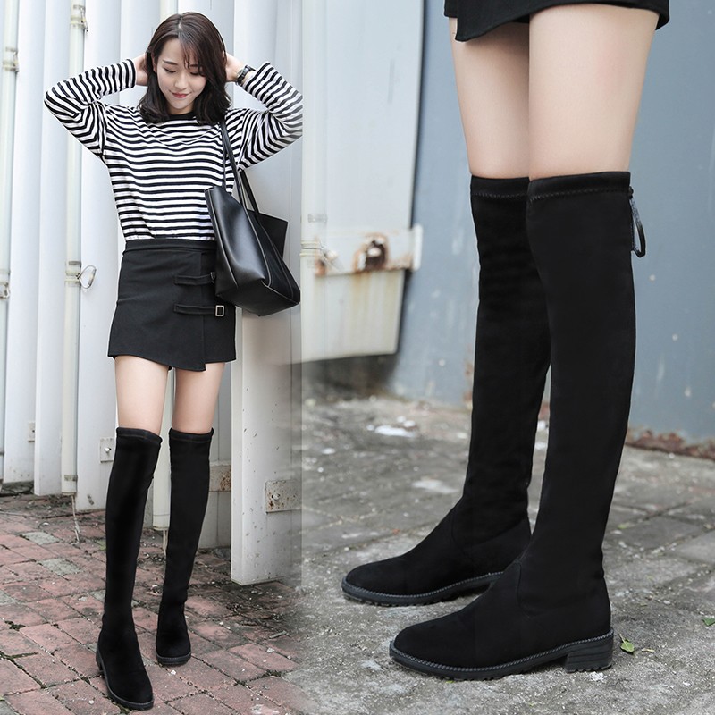 Giày boot cổ cao thời trang cá tính cho nữ