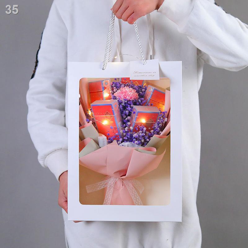 EGypsophila Bó hoa Hộp quà sáng tạo Trà thơm Thuốc lá tặng chàng trai sinh nhật Ngày lễ tình nhân đầu năm Bạn Đ