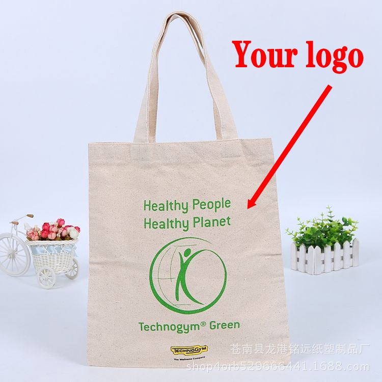 Túi Vải Canvas Mua Sắm Màu Trắng Kem Sức Chứa Lớn Tái Sử Dụng Linh Hoạt Đơn Giản
