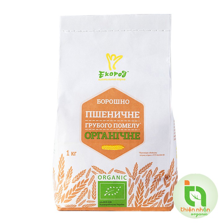 Bột mì nguyên cám hữu cơ Ecorod 1kg Organic Whole Wheat Flour