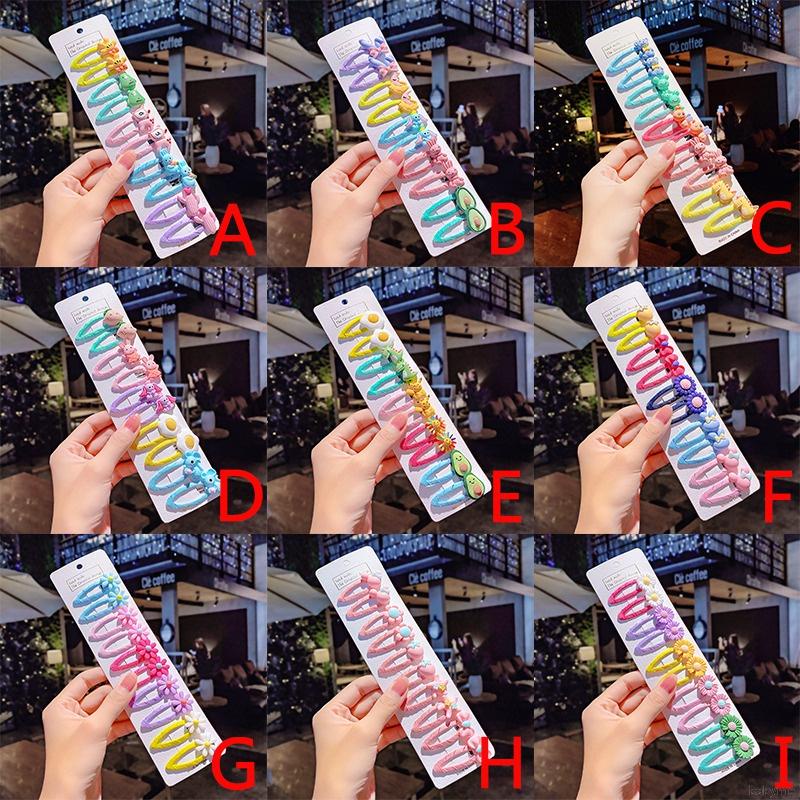 Set 10 kẹp tóc nhiều kiểu dáng dễ thương dành cho bé gái