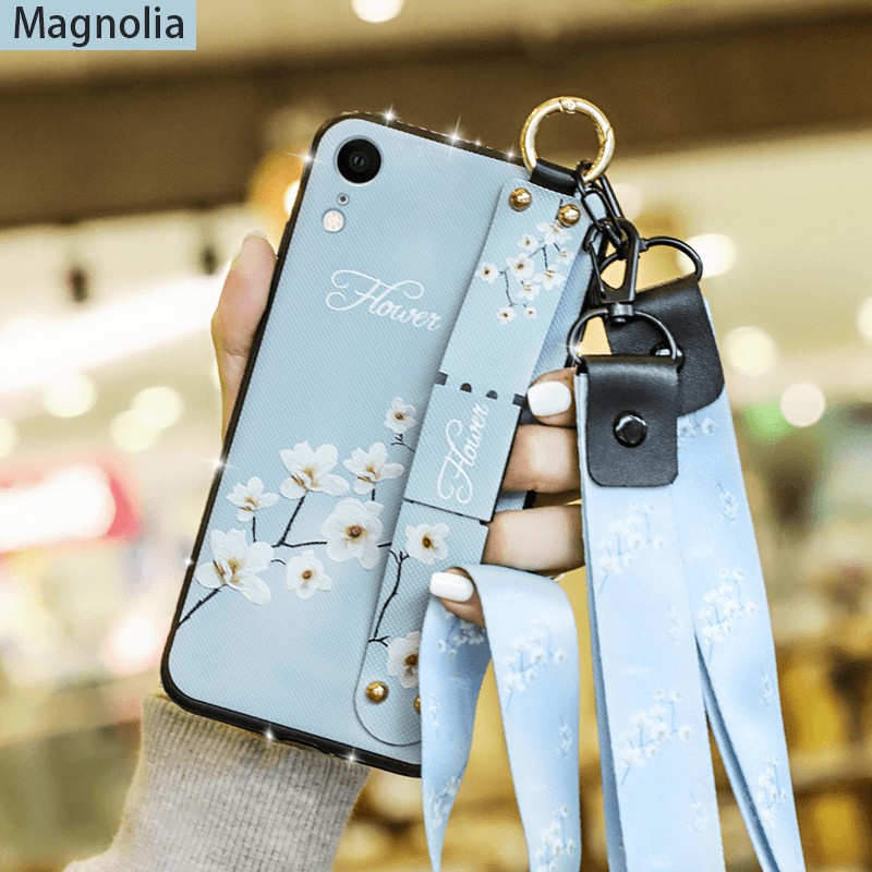 Vỏ điện thoại mềm với dây đeo cổ tay Samsung Galaxy J2 Pro J4 J6 Plus J7 Prime J8 2018 WristBand Style Phone Case Cover