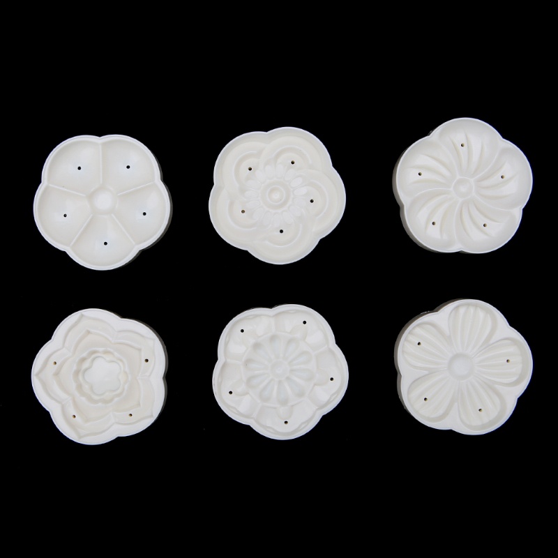 Khuôn Làm Bánh Trung Thu / Mặt Trăng / Bánh Trung Thu Hình 6 Bông Hoa 3d 50g