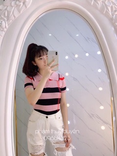 Áo len kẻ QC