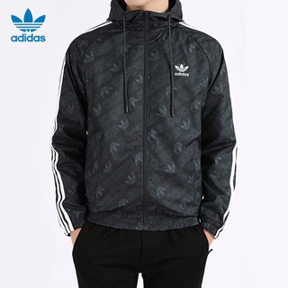 Adidas Trefoil Men's Casual Windbreaker Outerwear Light Jacket S-2XL