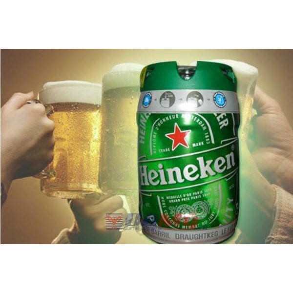 [Mã GROSALE2703 giảm 8% đơn 250K] Bia Heineken Bom 5 Lít Hà Lan HSD 5/2021