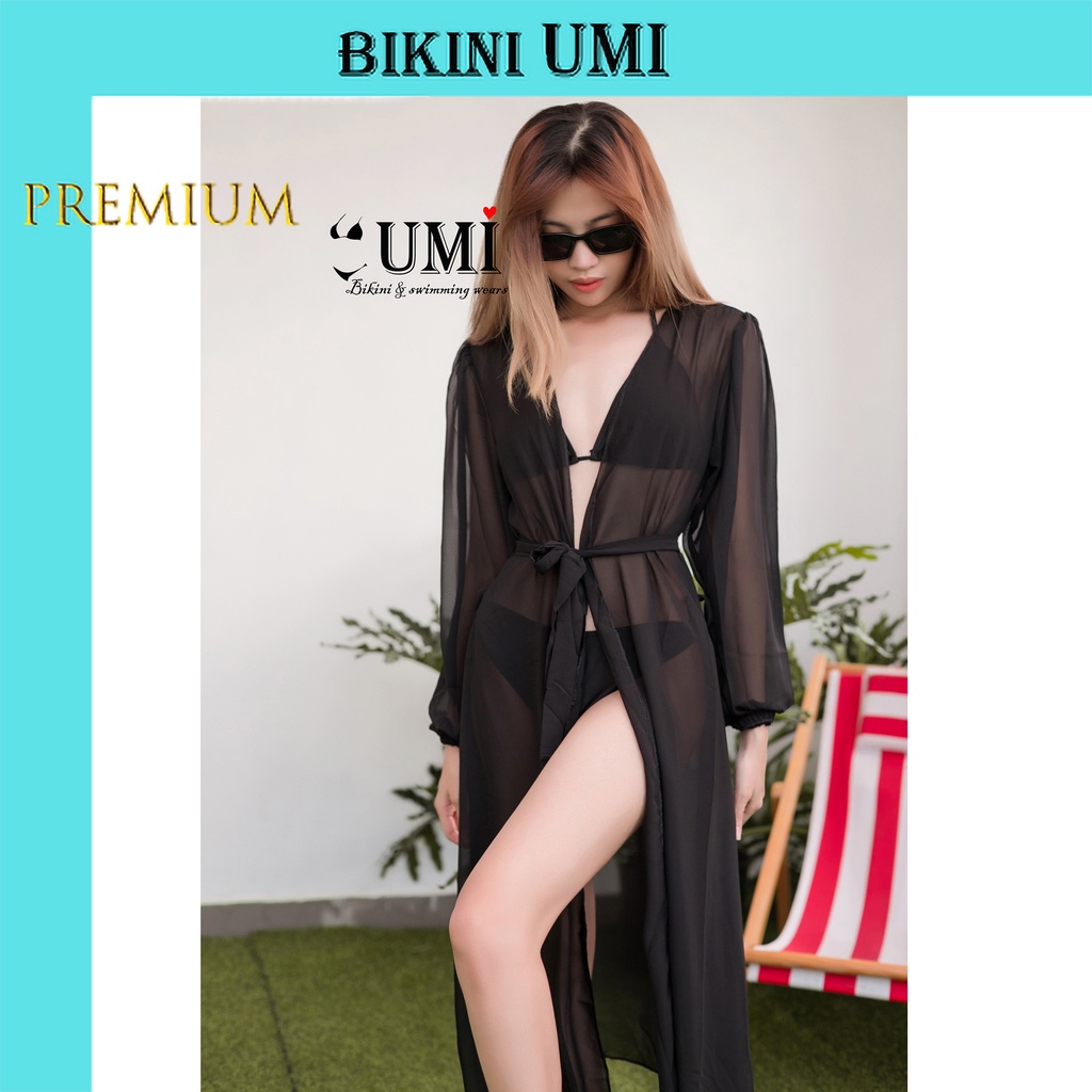 Áo choàng đi biển, áo khoác bikini voan mỏng tua rua-bikinistore