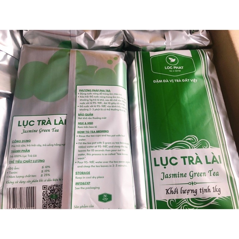Lục trà lài Lộc Phát gói (1000 gram) Dòng trà hòa nhài từ vùng Thái Nguyên chuyên pha các loại đồ uống trà sữa | BigBuy360 - bigbuy360.vn