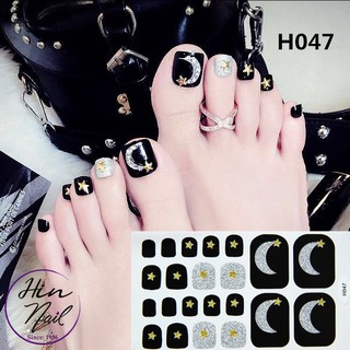 Nail sticker trang trí móng chân họa tiết độc đáo