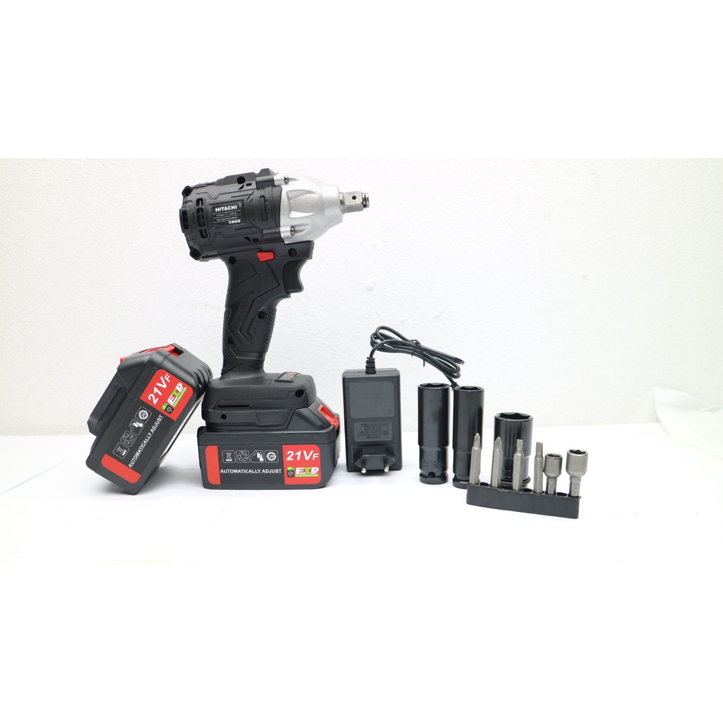 [Máy 2 pin ] Máy Siết Bulong HITACHII 21Vf -3 Tốc Độ-Pin Khủng 10 Cell-Động Cơ Không Chổi Than