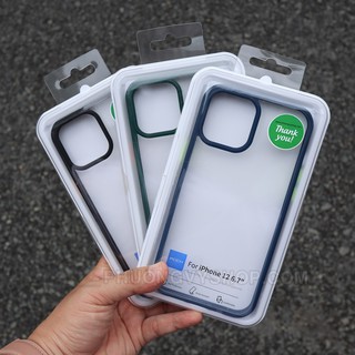 Ốp lưng chống sốc iPhone 12/ 12 Pro/ 12 Pro Max lưng trong viền màu hiệu Rock