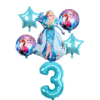 Set 6 Bong Bóng 32 Inch Hình Công Chúa Elsa Và Anna Dùng Để Trang Trí Tiệc Sinh Nhật