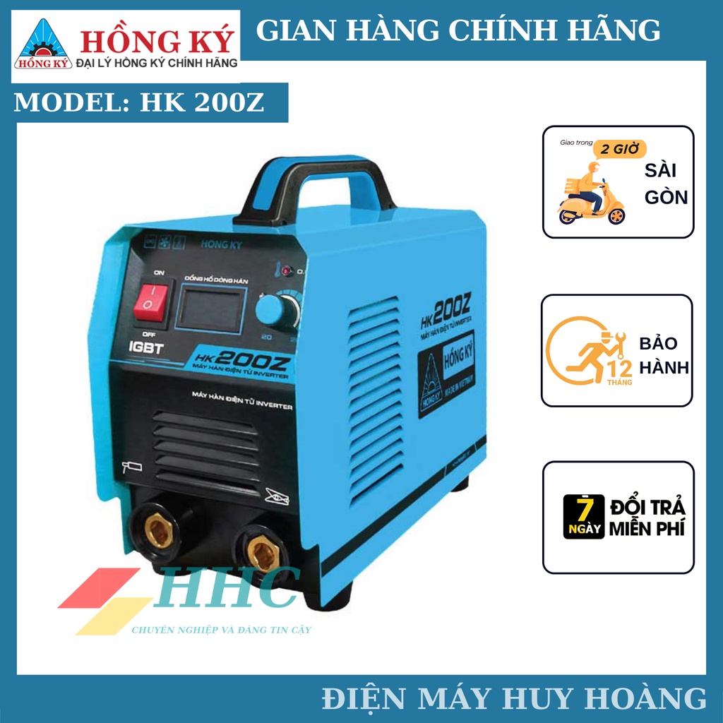 Máy hàn que điện tử Hồng Ký HK 200Z hàn điện yếu từ 180v