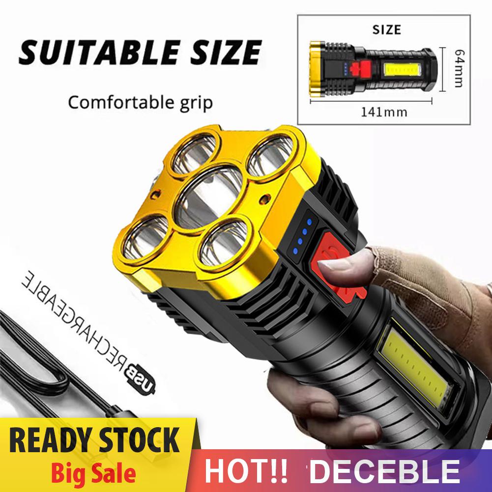 Đèn Pin Siêu Sáng 500LM COB Cắm Trại Tiện Dụng