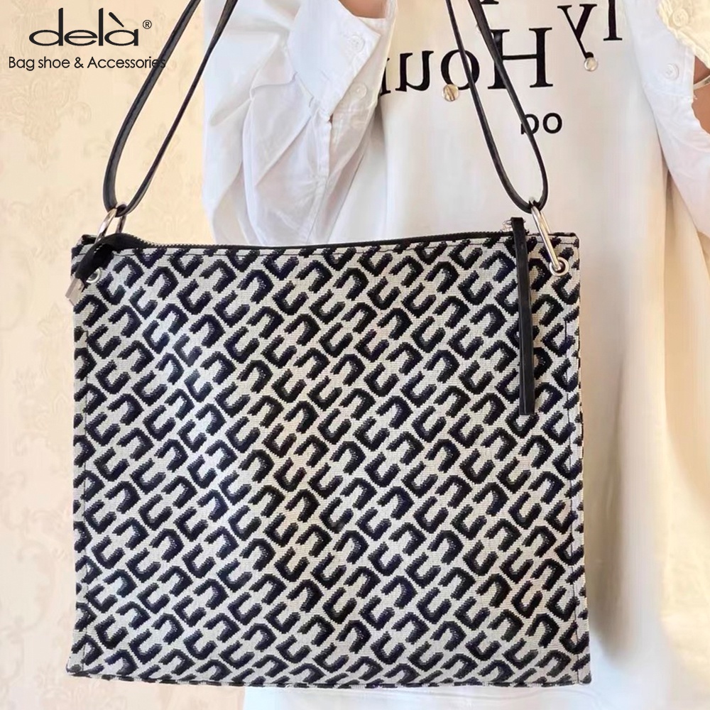 Dela Túi Tote Vải Canvas Nhẹ Cỡ Lớn In Họa Tiết Tranh Sơn Dầu Thời Trang Cho Nữ