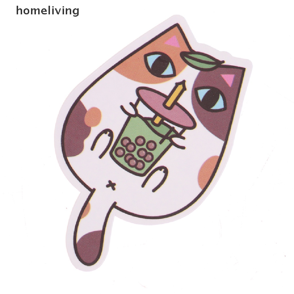 Set 50 Miếng Dán Hình Mèo Hoạt Hình Dễ Thương Trang Trí Laptop / Xe Hơi / Ván Trượt / Va Li