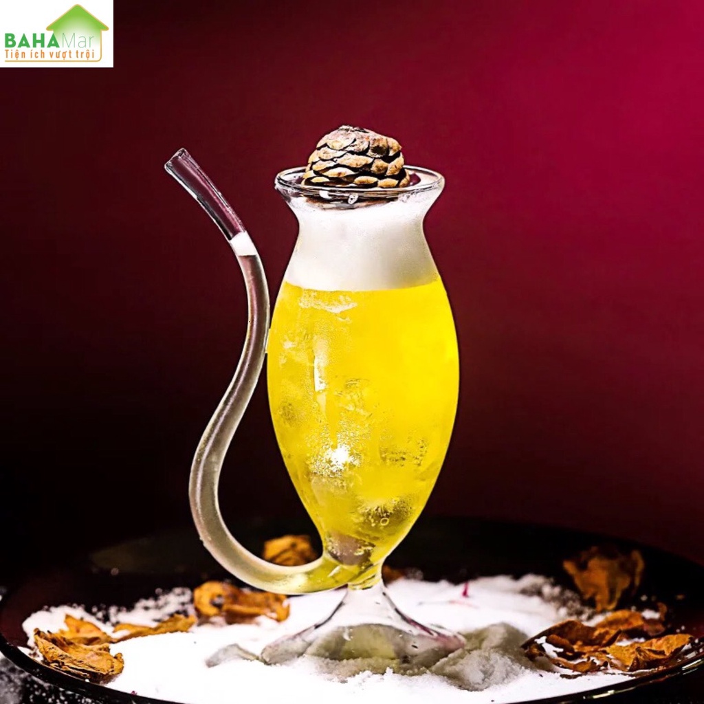 LY THỦY TINH SÁNG TẠO THIẾT KẾ ỐNG HÚT GẮN LIỀN AN TOÀN "BAHAMAR" Thêm một cách thưởng thức mới