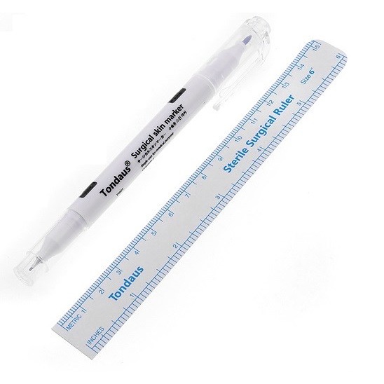 Surgical Skin Markers - Bút đánh dấu vết mổ vô trùng trong phẫu thuật thẩm mỹ không trôi- Bút tiệt trùng phun xăm tattoo